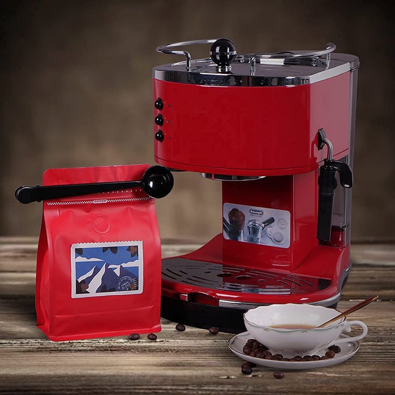 REMTAP Coffee Bags with Valve (50pcs,8oz) Red High Barrier Aluminumed Foil Flat Bottom Standing Coffee Beans Storage Bags,Reusable Heat Sealable Side Zipper Pouches for Home or Store - Image 5